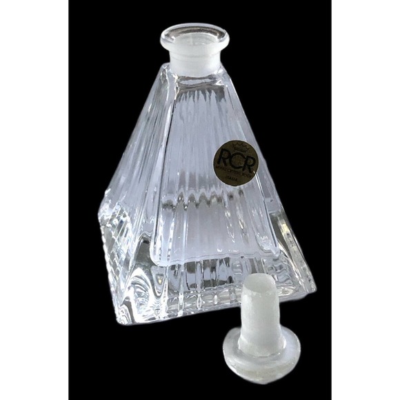 RCR ROYAL CRYSTAL ROCK 5" PYRAMID CRYSTAL PERFUME BOTTLE/STOPPER/SEAL/SALE! - Picture 7 of 10